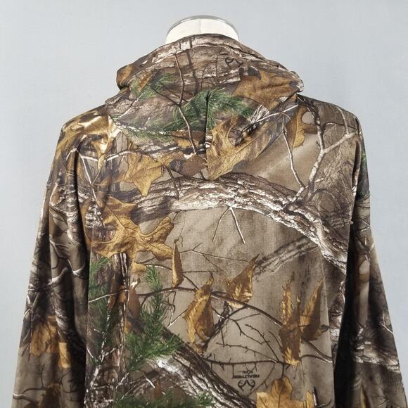 Realtree Hoodie Mens Large Camo Xtra Pullover Sweatshirt Hunting Drawstring - Picture 6 of 15